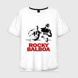Футболка оверсайз мужская Rocky Balboa, цвет: белый