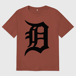 Футболка оверсайз мужская Detroit Tigers, цвет: кирпичный