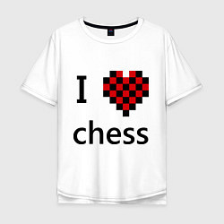 Мужская футболка оверсайз I love chess