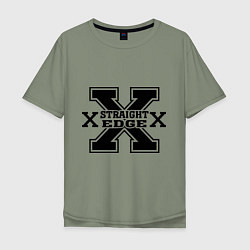 Мужская футболка оверсайз SXe: Streght edge