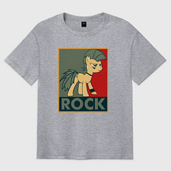 Футболка оверсайз мужская Rock Pony, цвет: меланж