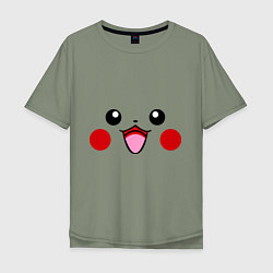 Мужская футболка оверсайз Happy Pikachu