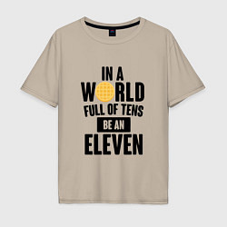Футболка оверсайз мужская Be A Eleven, цвет: миндальный