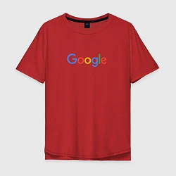 Футболка оверсайз мужская Google, цвет: красный