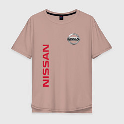Футболка оверсайз мужская Nissan Style, цвет: пыльно-розовый