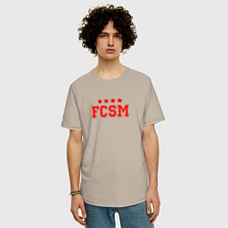 Футболка оверсайз мужская FCSM Club, цвет: миндальный — фото 2
