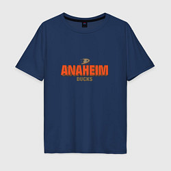 Футболка оверсайз мужская Anaheim Ducks, цвет: тёмно-синий