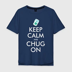 Мужская футболка оверсайз Keep Calm & Chug on
