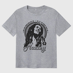 Футболка оверсайз мужская Bob Marley: Island, цвет: меланж