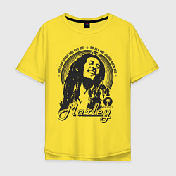 Футболка оверсайз мужская Bob Marley: Island, цвет: желтый