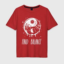 Футболка оверсайз мужская Find Balance, цвет: красный