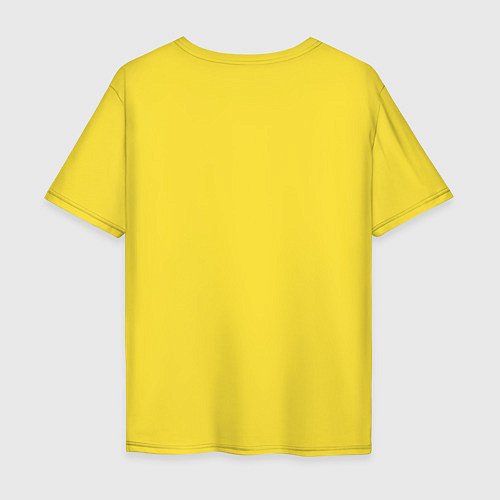 Мужская футболка оверсайз Дедушка мороз - все сама / Желтый – фото 2