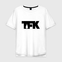 Футболка оверсайз мужская TFK: Black Logo, цвет: белый