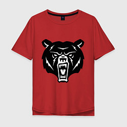 Мужская футболка оверсайз Ярость медведя
