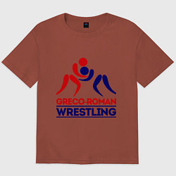 Футболка оверсайз мужская Greco-roman wrestling, цвет: кирпичный