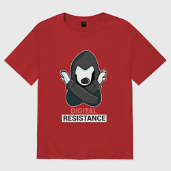 Футболка оверсайз мужская Digital Resistance, цвет: красный