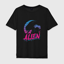 Футболка оверсайз мужская Alien: Retro Style, цвет: черный