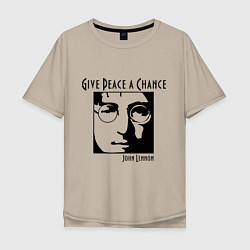 Мужская футболка оверсайз Give Peace a Chance