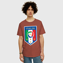 Футболка оверсайз мужская Italia FIGC, цвет: кирпичный — фото 2