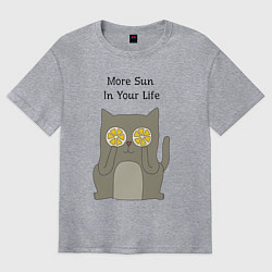 Футболка оверсайз мужская More Sun In Your Life, цвет: меланж