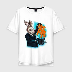 Мужская футболка оверсайз Rabbit magician