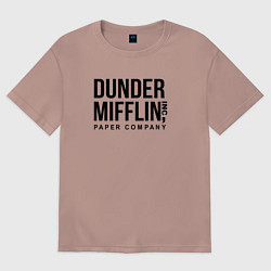Футболка оверсайз мужская Dunder Mifflin, цвет: пыльно-розовый