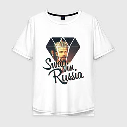 Мужская футболка оверсайз SWAG in Russia
