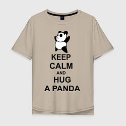 Мужская футболка оверсайз Keep Calm & Hug A Panda