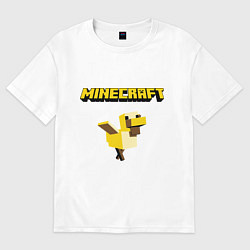 Футболка оверсайз мужская Minecraft Duck, цвет: белый