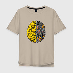 Мужская футболка оверсайз Мозг инженера