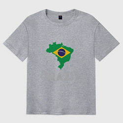 Футболка оверсайз мужская Brazil Country, цвет: меланж