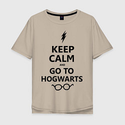 Мужская футболка оверсайз Keep Calm & Go To Hogwarts