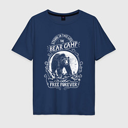 Футболка оверсайз мужская Bear Camp Free Forever, цвет: тёмно-синий