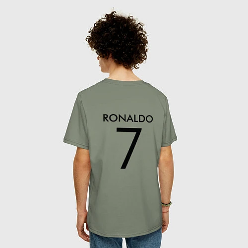 Мужская футболка оверсайз Ronaldo: Juve Sport / Авокадо – фото 4