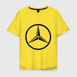 Футболка оверсайз мужская Mercedes-Benz logo, цвет: желтый