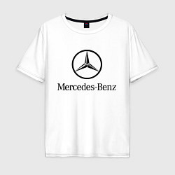 Футболка оверсайз мужская Logo Mercedes-Benz, цвет: белый