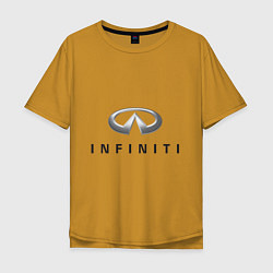 Футболка оверсайз мужская Logo Infiniti, цвет: горчичный