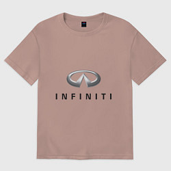 Футболка оверсайз мужская Logo Infiniti, цвет: пыльно-розовый