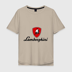 Мужская футболка оверсайз Logo lamborghini