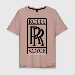 Мужская футболка оверсайз Rolls-Royce logo