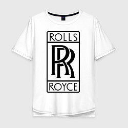 Футболка оверсайз мужская Rolls-Royce logo, цвет: белый