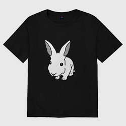 Мужская футболка оверсайз Rabbit: follow me