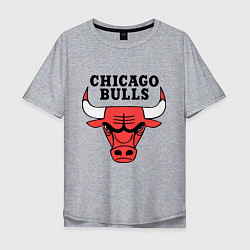 Футболка оверсайз мужская Chicago Bulls, цвет: меланж