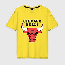 Футболка оверсайз мужская Chicago Bulls, цвет: желтый