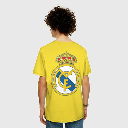Мужская футболка оверсайз Real Madrid FC / Желтый – фото 4