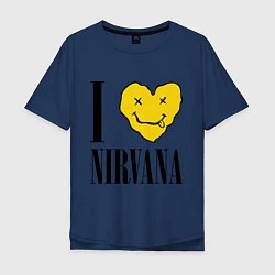 Мужская футболка оверсайз I love Nirvana