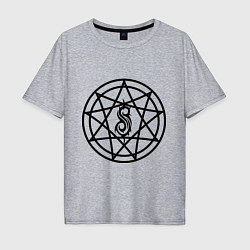 Футболка оверсайз мужская Slipknot Pentagram, цвет: меланж