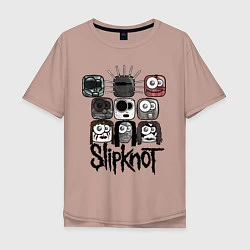 Мужская футболка оверсайз Slipknot Masks