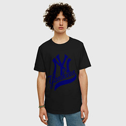 Футболка оверсайз мужская NY - Yankees, цвет: черный — фото 2