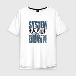 Мужская футболка оверсайз System of a Down большое лого